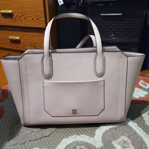 Light Pink Ivanka Trump Soho Top Zip Leather Tote
